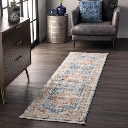 Nuloom Harley Faded Medallion Area Rug 2ft 6in x 6ft KKDL06A-2606